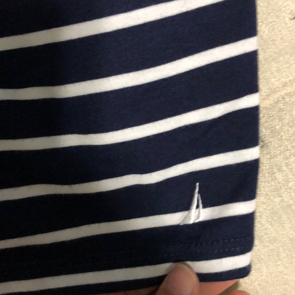 Nautica blue stripe romper size medium - Picture 2 of 6